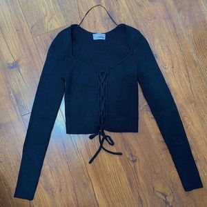 ♠️urban outfitters. lace up front sweater♠️